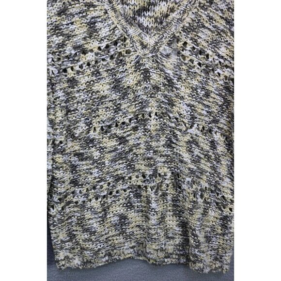 Chicos Long Sleeve Open Knit Tunic Sweater-Size 2-Oversized-Beachy-NWT - Picture 2 of 12